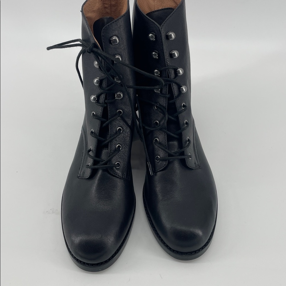 Madewell The Patti Lace-Up Boot in True Black 10 S77 - Picture 4 of 9